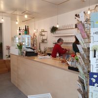 counter at Postbar in Bruges