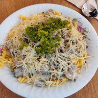 Pasta funghi. 24/7/2020 at Postbar in Bruges