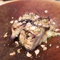 Eggplant, parsnip, basilicum, almond at Kale & de Bril in Goes