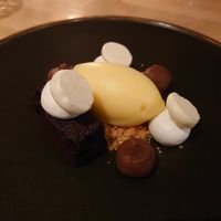Brownie, orange ice cream, chocolade at Kale & de Bril in Goes