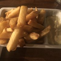 French fries with veganaise that accompanied the main course. They were soaked in local seawater so there was no need to add salt.  at Kale & de Bril in Goes