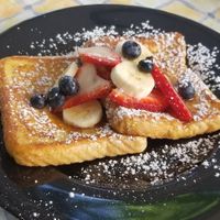 French toast was delicious! at Black Sheep Inn in Hammondsport