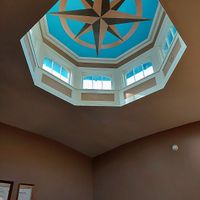 Octagonal ceiling on 2nd floor at Black Sheep Inn in Hammondsport