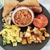 Another view of full English breakfast which we had 2 days in a row. Enough to share, but we both polished off our own at Black Sheep Inn in Hammondsport