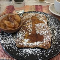 French toast with cinnamon baked apples at Black Sheep Inn in Hammondsport
