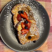 French toast made with JUST egg   at Black Sheep Inn in Hammondsport