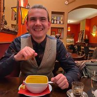 A happy vegan looking forward to their lentil soup. 😊 at Queen of Sheba in Amsterdam