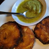 Vegan tostones at Cocha in Baton Rouge