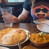 Roti and jackfruit curry  at Royal Indian in Bar Harbor