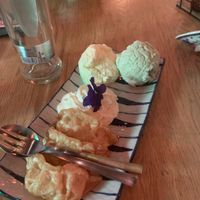 sweet dumplings with ice cream  at Xu Noodle Bar in Tilburg