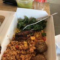 Vegan deli box at Planks Kitchen in Preston