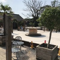 Outdoor seating area at Planks Kitchen in Preston