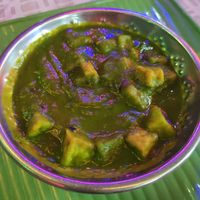 Espinacas y tofu at Datta Banana Leaf Restaurant and Bungalow in Don Det