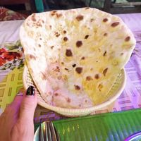 Garlic naan at Datta Banana Leaf Restaurant and Bungalow in Don Det