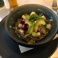 Ñoquis con salteado de hongos y tofu at The Avocado Company in Buenos Aires