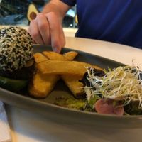 Hamburguesa de aduki  at The Avocado Company in Buenos Aires