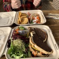 Tofu Reuben and seitan tacos!  at The Wild Cow in Nashville