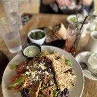 Gyro salad and burrito  at The Wild Cow in Nashville
