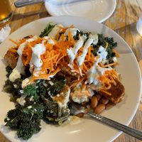 Buffalo beans and greens entree   at The Wild Cow in Nashville