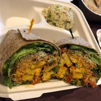 Buffalo Caesar wrap with chickpea salad at The Wild Cow in Nashville