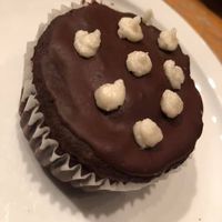 Cupcake filled with vegan cream at The Wild Cow in Nashville