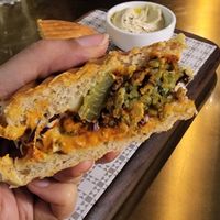 Warm Lebanese sandwich veganised at The Nutcracker in Mumbai