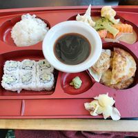 Vegetable lunch box at Shin-La Restaurant & Sushi Bar in Brattleboro