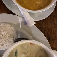 Green and red curry  at The Big Easy in Koh Rong