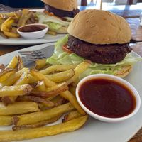 Veggie burger without burger sauce   at The Big Easy in Koh Rong