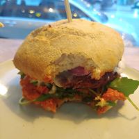 Vegan burger at Flavour Bastards in Copenhagen