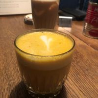 Golden latte at Flavour Bastards in Copenhagen