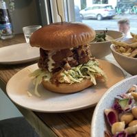 Jackfruit burger  at Flavour Bastards in Copenhagen