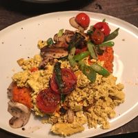 Scrambled tofu at Flavour Bastards in Copenhagen