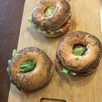 Vegan options : Louisiana Fire, Brutal Végétal, El Macho.  at Best Bagels - Croix Rousse in Lyon