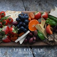 Vegan Grazing Board with vegan cheese, fruit and crackers  at The Kitchen at Blackberry Farm in Glastonbury