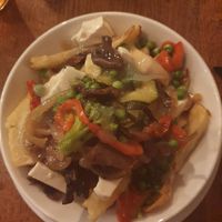 "Vegan garden" poutine at The Moose in Paris