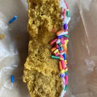 Pride flag donut  at Sleepyhead Coffee in Chattanooga