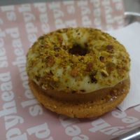 Pistachio doughnut at Sleepyhead Coffee in Chattanooga
