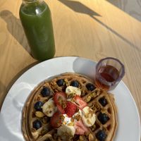 Waffle 🧇🤍  at Olena Cafe in Honolulu