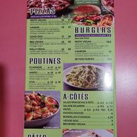 Menu at Atlas Pizza in Montreal