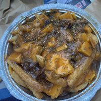 Classic Vegan Poutine  at Atlas Pizza in Montreal