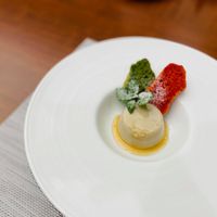 Dessert reminded me my homeland Russia: it was made from the red beet. at Ryokan Ayunosato in Hitoyoshi