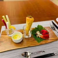  first part of a meal course (zensai) at Ryokan Ayunosato in Hitoyoshi