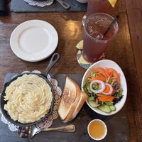 Vegan Shepherd’s Pie comes with salad  at The Crafty Irishman in Dallas