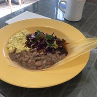 Blue tamale plate - delish  #Veganuary at Morning Glory Cafe in Flagstaff