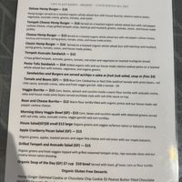 Lunch menu  at Morning Glory Cafe in Flagstaff