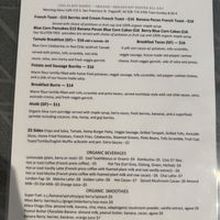 Breakfast menu  at Morning Glory Cafe in Flagstaff