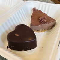 PB cup and Chocolate Tofu Cheesecake Torte  at Morning Glory Cafe in Flagstaff