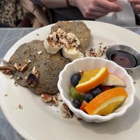 Blue corn pancakes   at Morning Glory Cafe in Flagstaff
