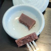 Course SEON (August 2022) - 4th course: red bean jelly (close-up) at Balwoo Gongyang - 발우공양 in Seoul